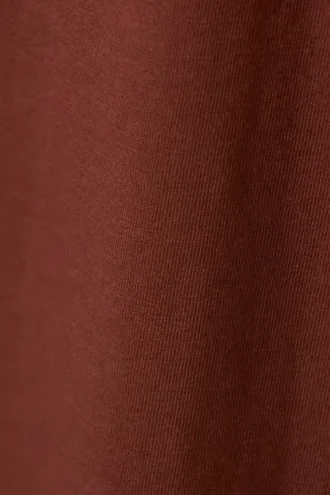 Afslappet, boxy bomulds-T-shirt – Rust