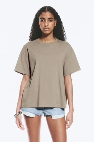 Afslappet, boxy T-shirt i bomuld – Light Mole