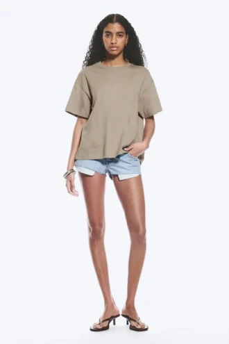 Afslappet, boxy T-shirt i bomuld – Light Mole