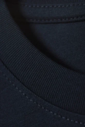 Afslappet, boxy T-shirt i bomuld – marineblå