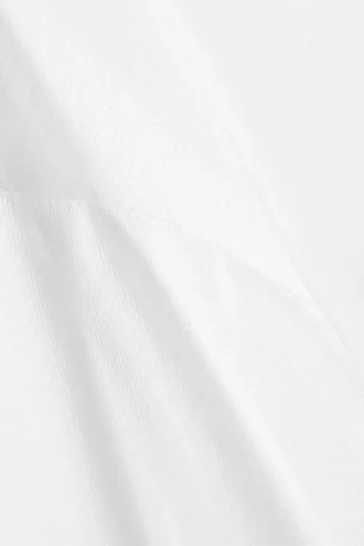 Afslappet langærmet pyjamas-T-shirt – hvid