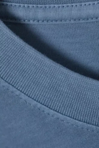 Afslappet pyjamas-T-shirt med lange ærmer – Blå