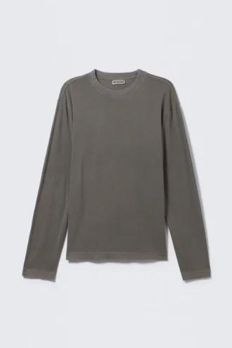 Afslappet pyjamas-T-shirt med lange ærmer – Dark Mole