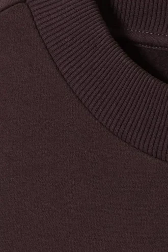Afslappet sweatshirt i kraftig kvalitet – mørk lilla
