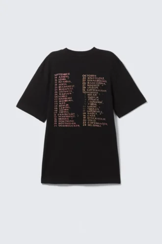 Afslappet T-shirt med print – Sort – Dragon Gate
