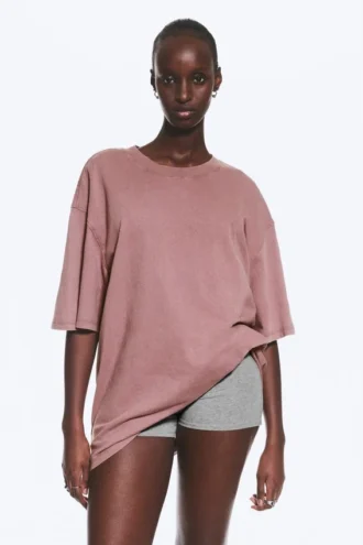 Afslappet T-shirt – Medium Dusty Lilac