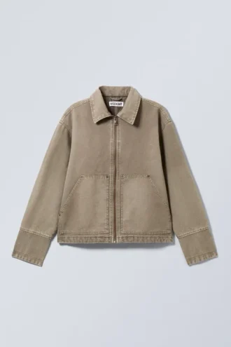 Afslappet, vasket utility-jakke – Dusty Mole