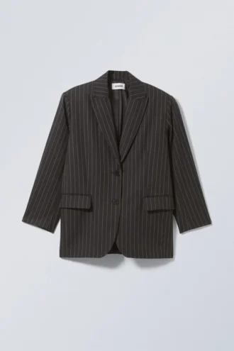 Aiden Oversized Blazer – Mørkegrå