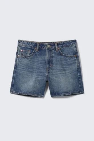 Aimo denimshorts med mellemhøj talje og lige ben – Mountain Blue – Medium Blue