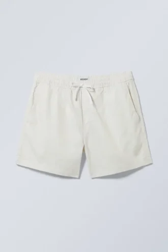 Almindelige Oxford-shorts – støvet hvid