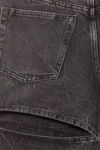 Ample Low Loose Cut Jeans – Black Tie