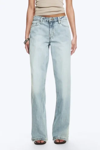Ample Low Rise Loose Wide Jeans – Dream Blue – Lys blå