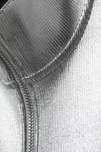 Angie sølvbelagt langærmet Cardigan – sølv