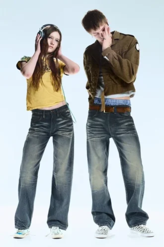 Anti Unisex lavtaljede jeans med lige ben i almindelig pasform – stålblå – mellemblå | Cheap Monday Gb