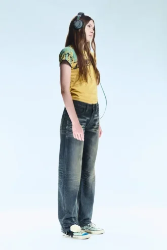 Anti Unisex lavtaljede jeans med lige ben i almindelig pasform – stålblå – mellemblå | Cheap Monday Gb