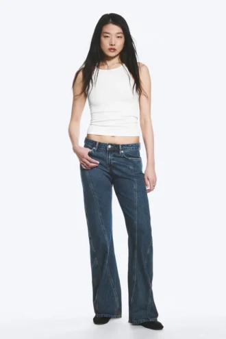 Arrow lavtaljede jeans med almindelig pasform og lige ben – Citizen Blue – mørkeblå