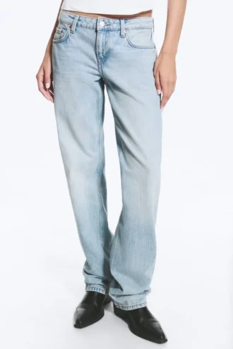 Arrow lavtaljede, lige Jeans med normal pasform – Aeon Blue – Lysblå