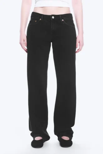 Arrow Low Rise Regular Straight Jeans – Tuned Black – Sort