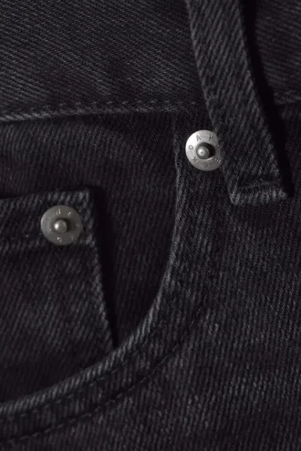 Astro Mid Rise Loose Baggy Unisex Jeans – Black Stream