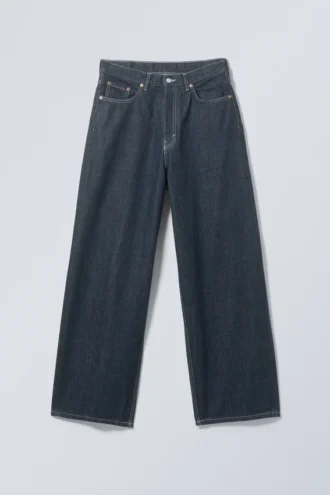 Astro Mid Rise Loose Baggy Unisex Jeans – Blue Rinse – Mørkeblå