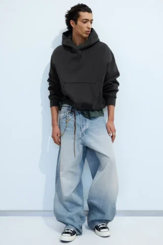 Astro Mid Rise Loose Baggy Unisex Jeans – Kimberley Blue – Lysblå