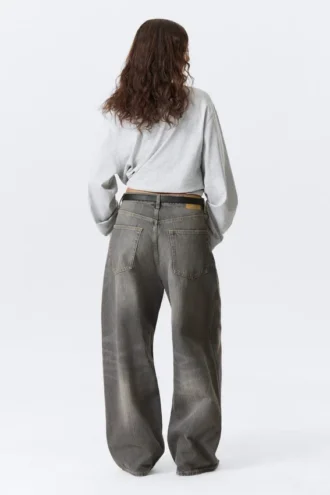 Astro Mid Rise Loose Baggy Unisex Jeans – Mine Grey