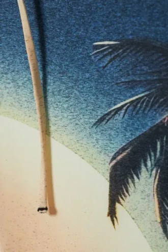Asymmetrisk mini-kjole med bindebånd – Palm Beach