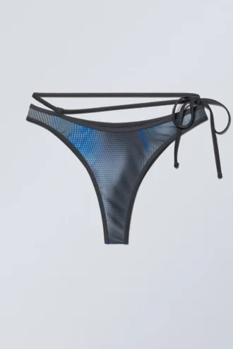 Bikinibund med stropper og print – Speed Blue
