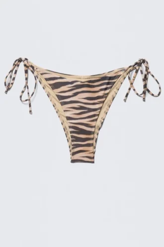 Bikinibund med stropper og print – tigerstribet