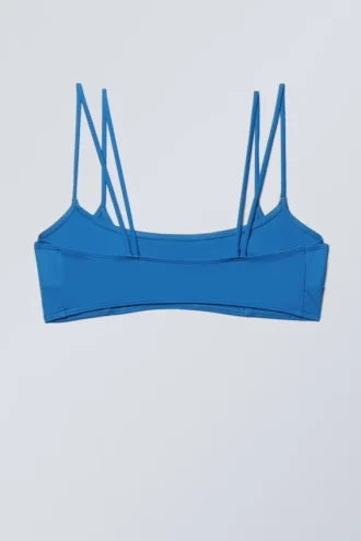 Bikinitop med stropper i lag – lys blå