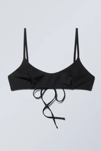Bikinitop med stropper – sort