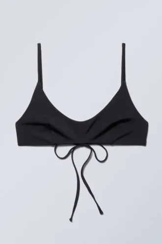 Bikinitop med stropper – sort