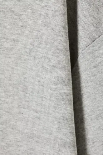 Blød, oversized langærmet top – grå melange