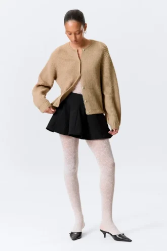 Blød strikket Cardigan – beige