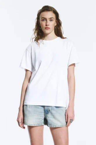 Blød T-shirt i regular fit – hvid