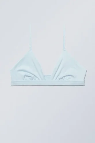 Blød trekant-bralette – babyblå