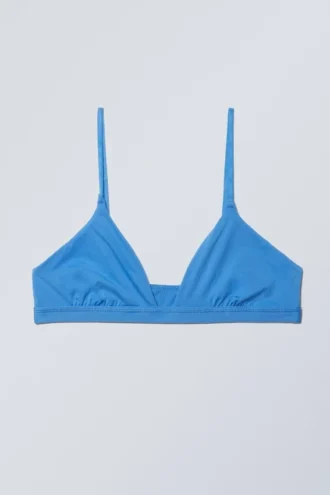 Blød trekant-bralette – blå