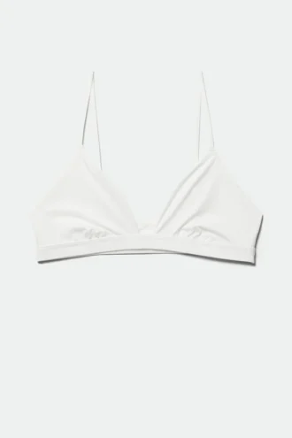 Blød trekant-bralette – hvid