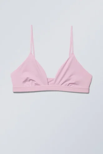 Blød trekant-bralette – lyserød