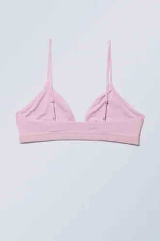 Blød trekant-bralette – lyserød
