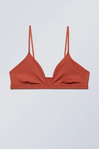 Blød trekant-bralette – Rust