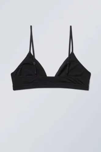 Blød trekant-bralette – sort