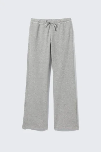 Bløde pyjamasbukser i frotté – grå melange