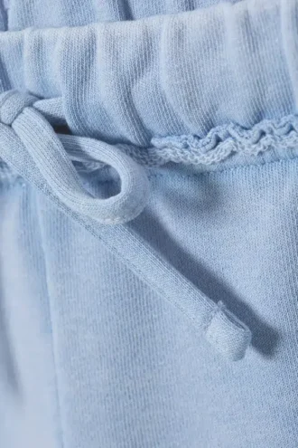 Bløde pyjamasbukser i frotté – støvet blå
