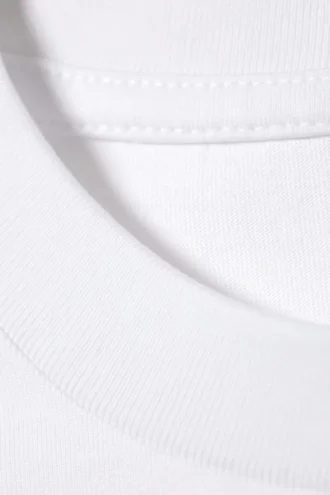 Boksformet bomulds-T-shirt med korte ærmer – hvid