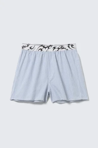 Boxershorts – Hvide – Blå striber