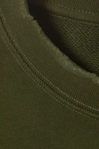 Boxy Distressed Sweatshirt – Mørkegrøn