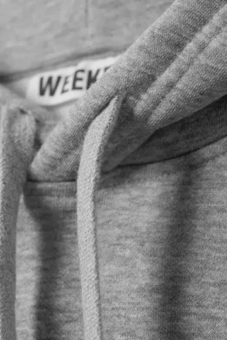 Boxy Heavyweight Hættetrøje – Grå melange