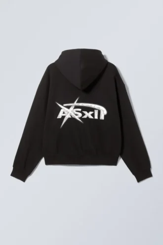 Boxy Med print Zip Hættetrøje – Asxll