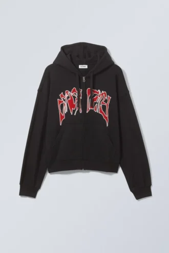 Boxy Med print Zip Hættetrøje – Eternity
